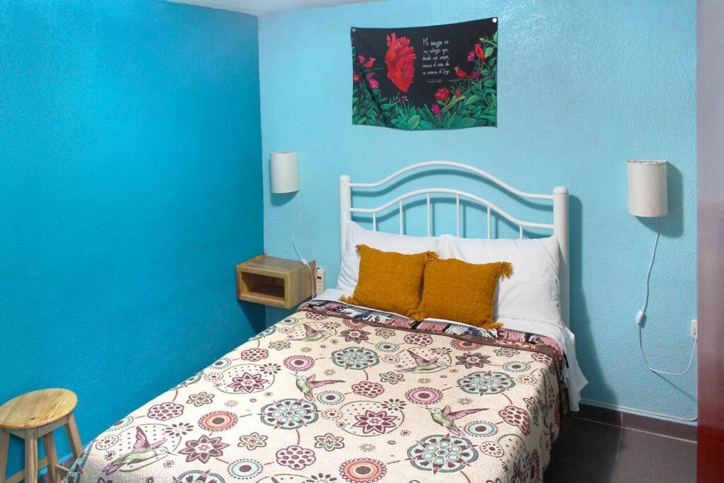 Villa Colorida Casa Azul En Texcoco Centro Wifi Cocina Texcoco de Mora Esterno foto